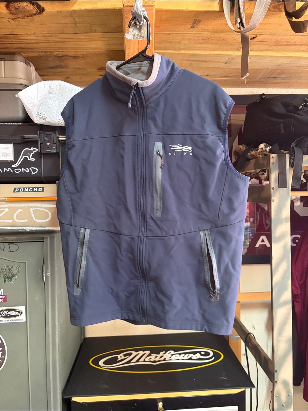 Sitka Men's Navy Softshell Vest - Tech Layering Vest